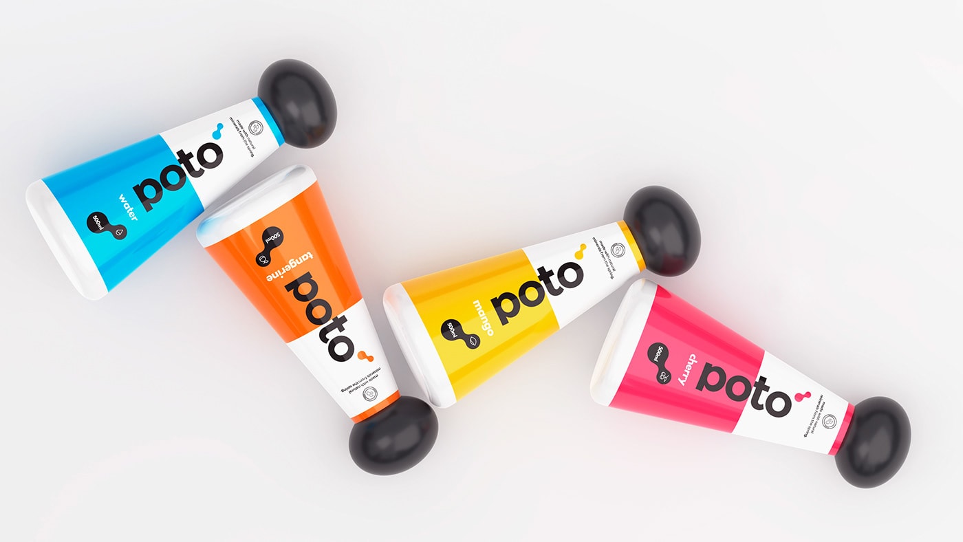 Poto自來水公司品牌VI設計和包裝設計案例，企業VI設計，品牌形象設計，包裝設計，深圳VI設計，左右格局