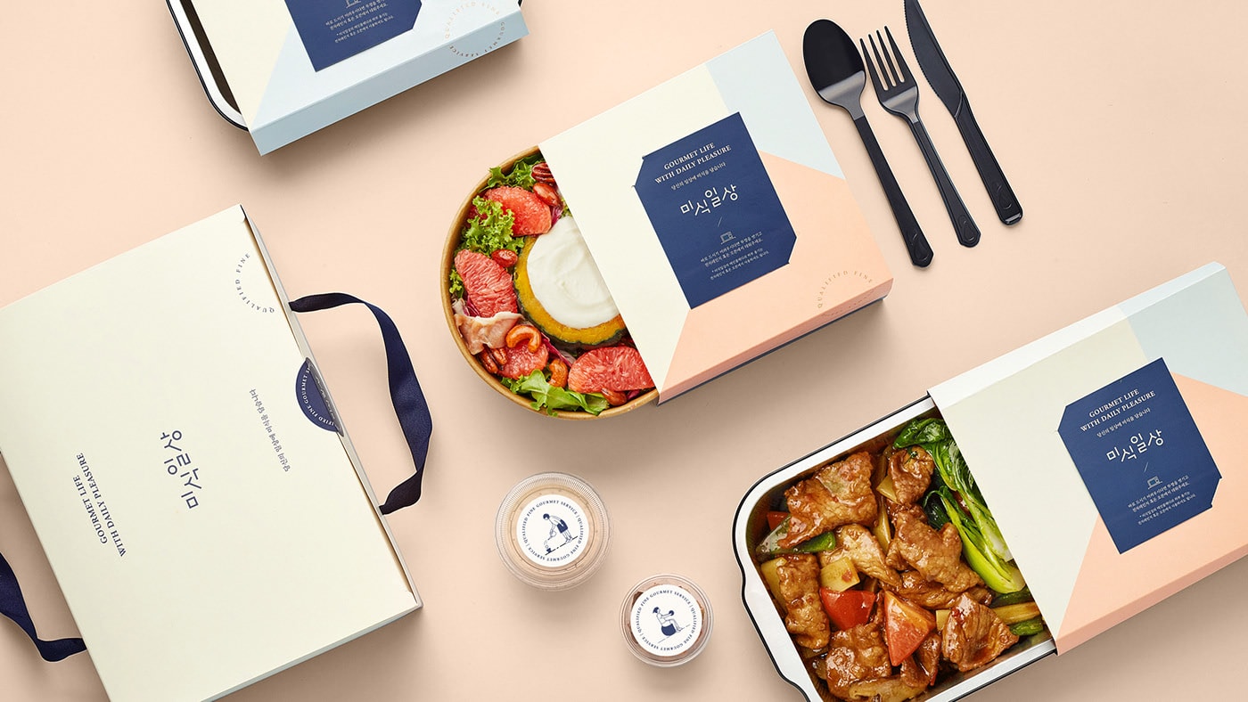 韓國知名食品零售企業VI設計——時尚包裝插圖設計，企業VI設計，食品VI設計，食品包裝設計，深圳VI設計，左右格局